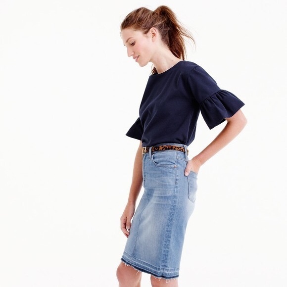 J.Crew Ruffle Sleeve Top - Picture 3 of 8